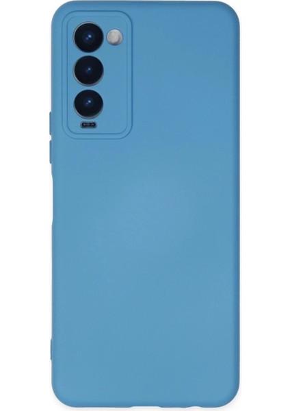 Tecno Camon 18 Kılıf Nano Içi Kadife Silikon - Mavi