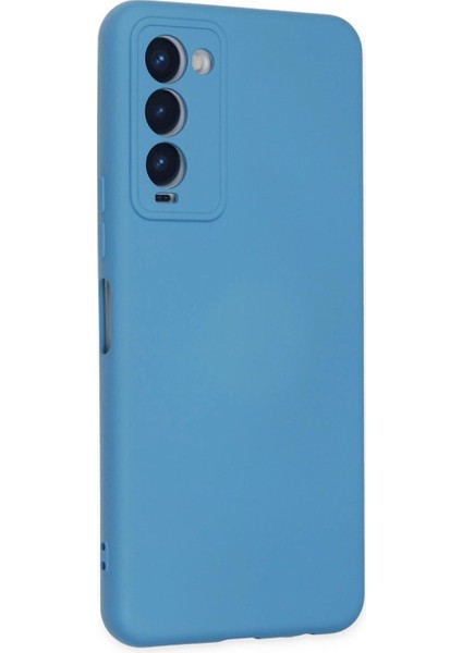Tecno Camon 18 Kılıf Nano Içi Kadife Silikon - Mavi modelleri