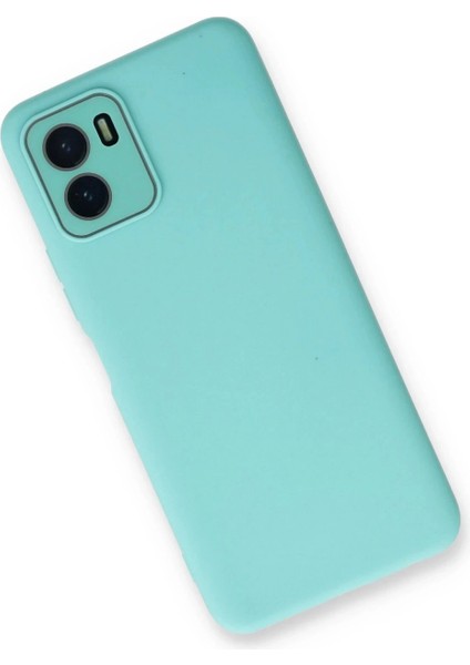 Vivo Y15S Kılıf Lansman Glass Kapak - Turkuaz modelleri