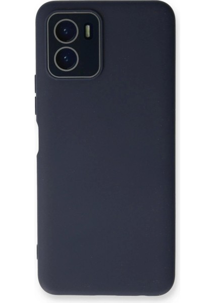 Vivo Y15S Kılıf Lansman Glass Kapak - Lacivert