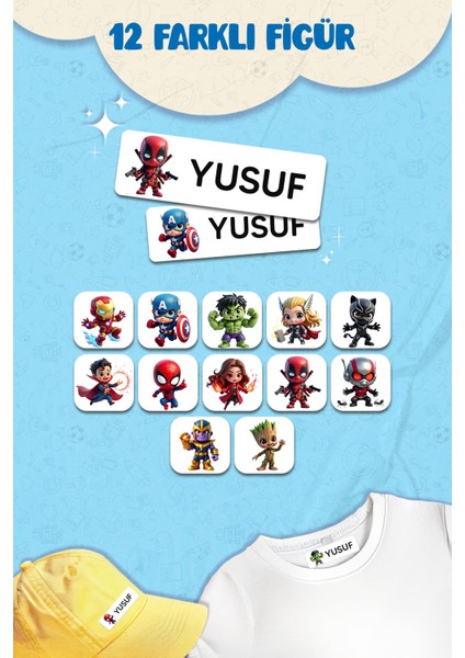 Kıyafet Etiketi - Okul Kıyafetlerine Kişiye Özel 30 Saniyede Kolay Uygulama Yıkanabilir - Kahramanl fiyatları