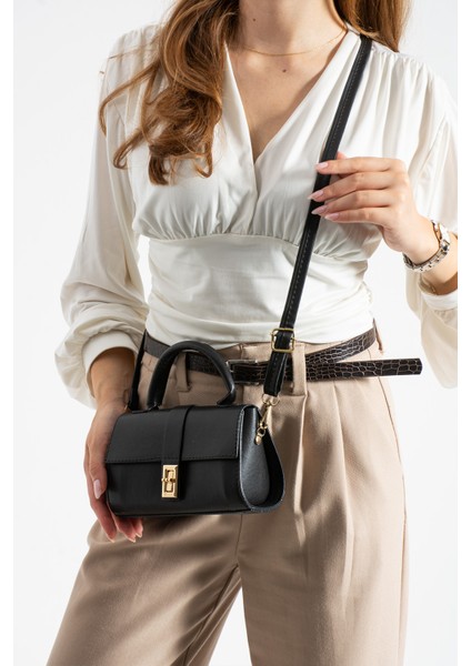 Nora Model Siyah Kadın El ve Omuz Çantası