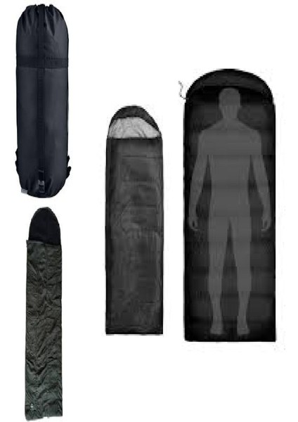 Portatif Siyah Uyku Tulumu -10°c Soğuk Geçirmez Kamp ve Doğa Rehberi modelleri