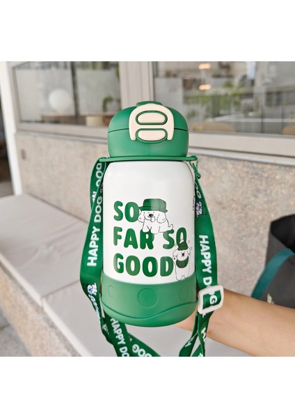 Sevimli Hediye Karikatür Yalıtım Kabı Öğrenci Su Şişesi Dağı Yaz Saman Su Dağı (Yurt Dışından)