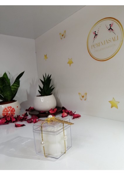Yıldızlı Kutulu Lotus Mum Söz, Nişan, Düğün, Kına, Nikah,hediyelik -15 Adet fiyatları