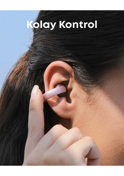 Soundcore Aeroclip Open Ear Adaptif Konforlu Klipsli Kulaklık - Esnek ve Güvenli Uyum - Pembe - A3388 fırsatları
