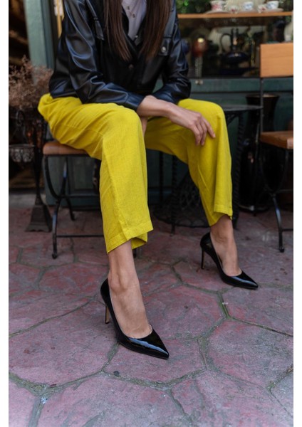 Ping Siyah Rugan Stiletto