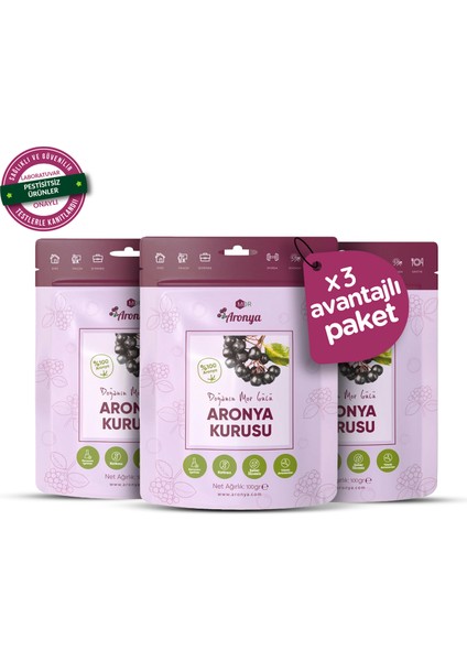 Mor Kurusu 100 gr 3’lü Paket – Katkısız, Doğal Atıştırmalık ve Antioksidan Kaynağı