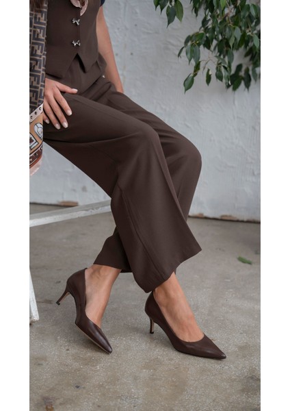 Brant Kahve Hakiki Deri Topuklu Ayakkabı fiyatları