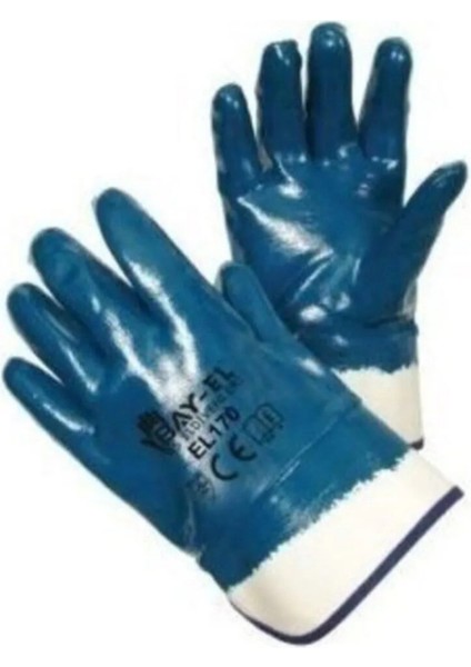 Bay-El EL170 Nitril Kaplama Iş Eldiveni 10 Beden Petrolcü Sıvacı
