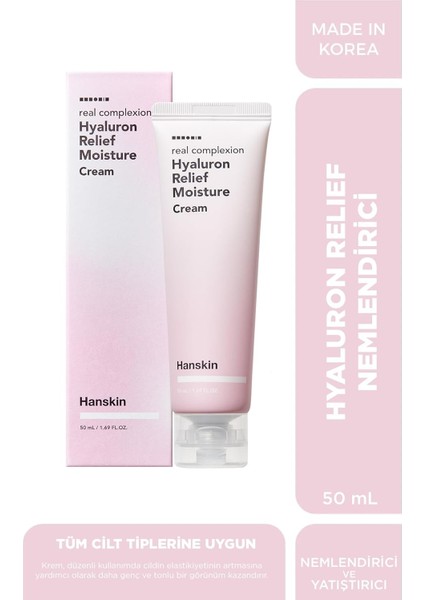 Hyaluron Relief Cream Nemlendirici Krem-Hyaluronik Asit ile Fermente Edildi 50 ml fiyatları