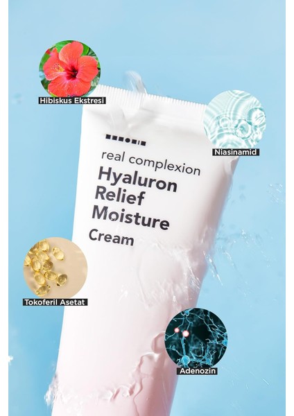 Hyaluron Relief Cream Nemlendirici Krem-Hyaluronik Asit ile Fermente Edildi 50 ml