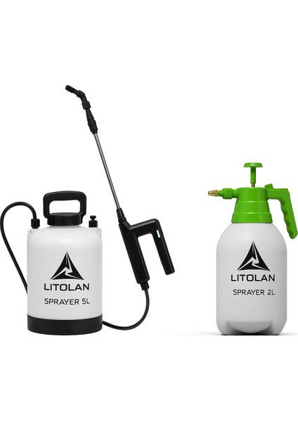 Litolan 5l Şarjlı ve 2 Lt Manuel Pompa Seti | Bahçe, Tarım, Temizlik