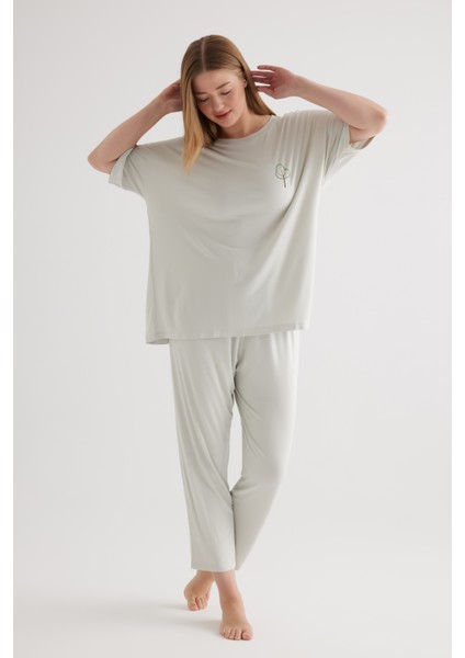 Kadın Plus Size Viscose Uzun Pijama Altı fiyatları