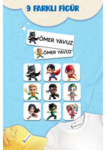 Kıyafet Etiketi - Okul Kıyafetlerine Kişiye Özel 30 Saniyede Kolay Uygulama Yıkanabilir - Hero fiyatları