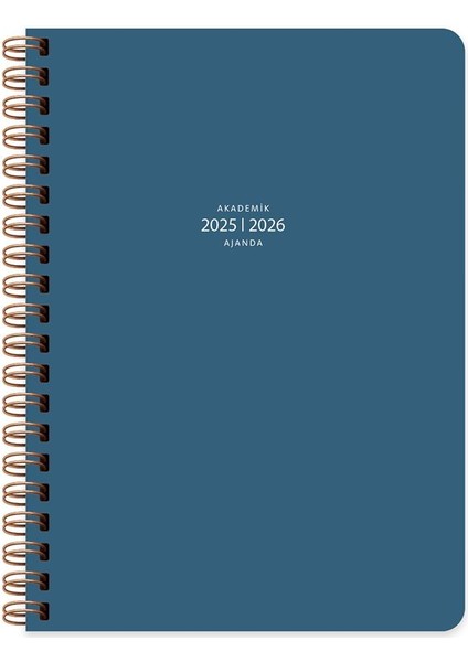 Keskin 16*23 Spiralli Akademik Ajanda - Mavi