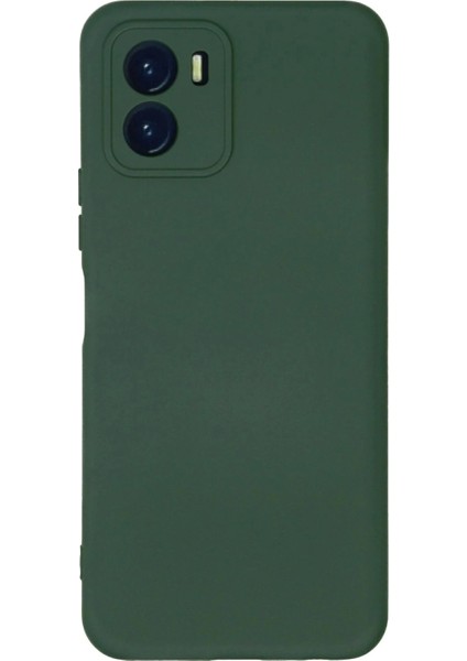 Vivo Y15S Kılıf Nano Içi Kadife Silikon - Koyu Yeşil