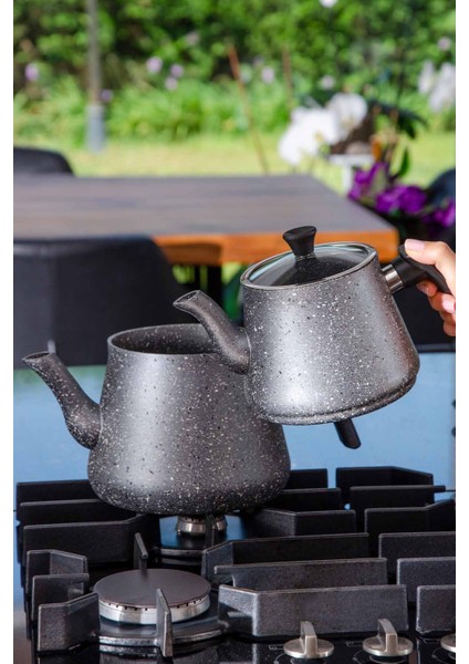 Bonjour Large Granit Kaplama Çaydanlık Takımı Gri modelleri