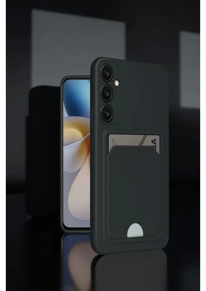 Samsung Galaxy A55 5g Kılıf Kelvin Kartvizitli Silikon - Lacivert
