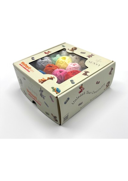 Velvet Slim Mini Kutu Örgü İpliği Kadife İp Amigurumi İpliği 16 Adet El Örgü İpliği modelleri