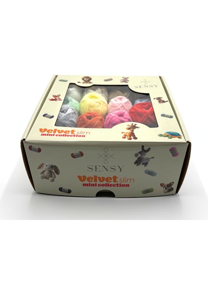 Velvet Slim Mini Kutu Örgü İpliği Kadife İp Amigurumi İpliği 16 Adet El Örgü İpliği fırsatları