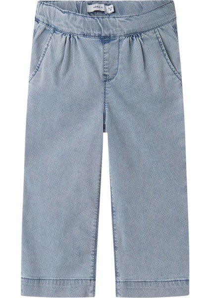 Kız Çocuk Kot Pantolon Geniş 13227072