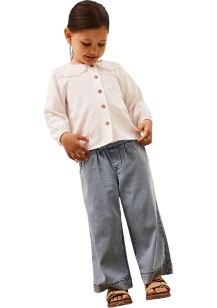 Kız Çocuk Kot Pantolon Geniş 13227072 modelleri