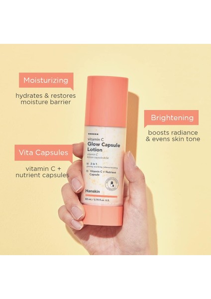 Vitamin C Glow Capsule Lotion – C Vitaminli Aydınlatıc Kapsül Içeren LOSYON,80ML fırsatları