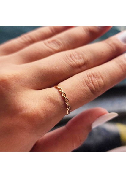 Gümüş Yüzük - İnce Örgü Minimal Tasarım 925 Ayar Gümüş Alyans-Örgü Minimal Yüzüğü-Hediye Gümüş Yüzük modelleri