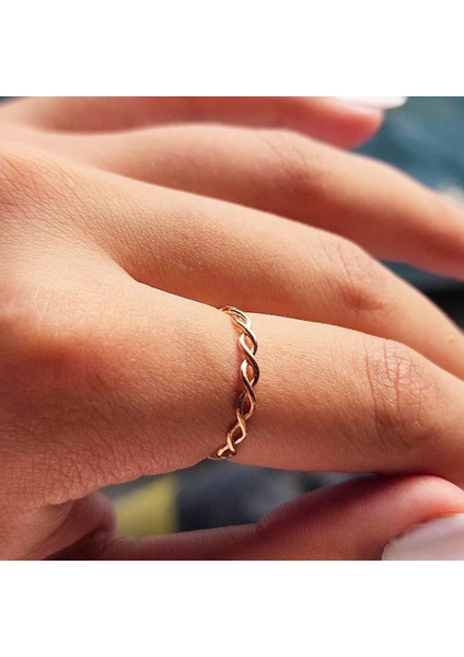 Gümüş Yüzük - İnce Örgü Minimal Tasarım 925 Ayar Gümüş Alyans-Örgü Minimal Yüzüğü-Hediye Gümüş Yüzük indirimleri