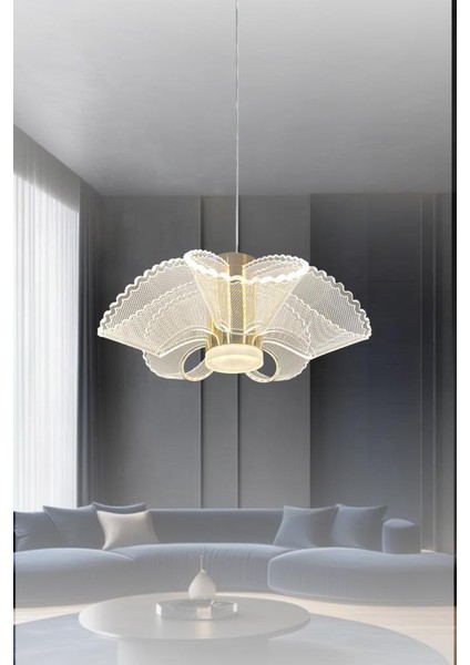 9051-5 Sarkıt 3 Renk LED Avize