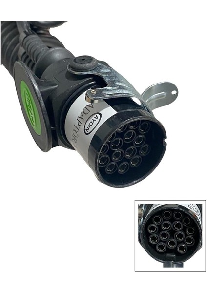 AYDIN TIR DORSE ELEKTRİK KABLOSU 7'Lİ X 2 (3'LÜ) (ADAPTÖR) (15 KABLOLU) (4.5 MT) PLS modelleri