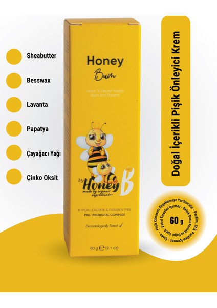 Honey Bum 60 G Pişik Kremi