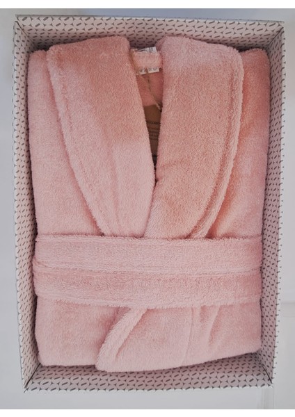 Colourist Şal Yaka Bornoz S & M Beden Açık Mercan