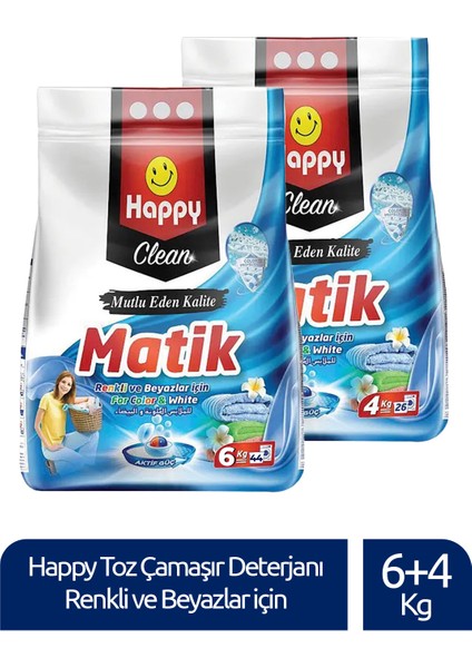 Toz Çamaşır Deterjanı Renkli ve Beyazlar için 6 kg + 4 kg (10 Kg)