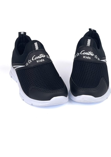Çocuk Unisex Siyah Beyaz Bağcıksız Slip-On Rahat Kalıp Günlük Sneaker Spor Ayakkabı fiyatları