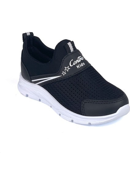 Çocuk Unisex Siyah Beyaz Bağcıksız Slip-On Rahat Kalıp Günlük Sneaker Spor Ayakkabı modelleri