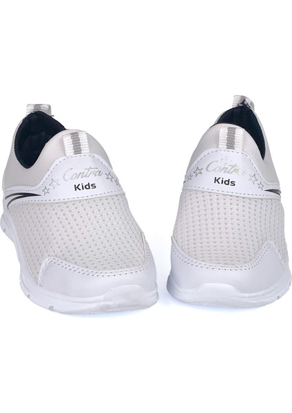 Çocuk Unisex Beyaz Siyah Bağcıksız Slip-On Rahat Kalıp Günlük Sneaker Spor Ayakkabı fiyatları