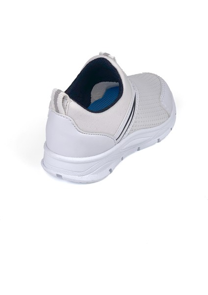 Çocuk Unisex Beyaz Siyah Bağcıksız Slip-On Rahat Kalıp Günlük Sneaker Spor Ayakkabı indirimleri