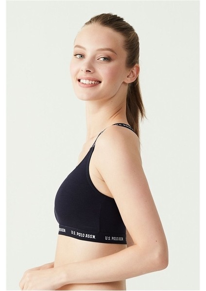 Lisanslı %95 Pamuklu Kadın Çapraz Askılı Cuplu Büstiyer 2'li Paket / Lacivert fiyatları