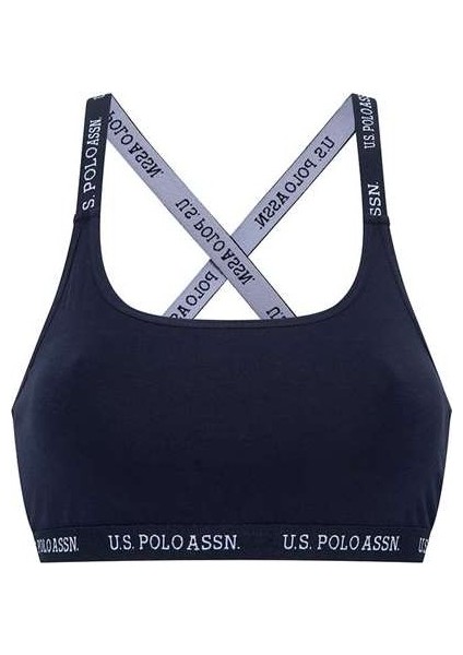 Lisanslı %95 Pamuklu Kadın Çapraz Askılı Cuplu Büstiyer 2'li Paket / Lacivert modelleri