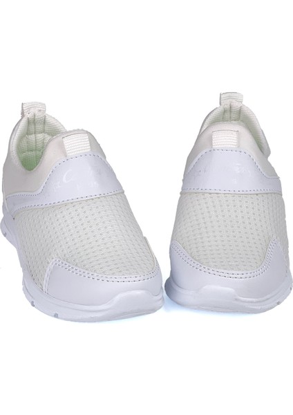 Çocuk Unisex Beyaz Bağcıksız Slip-On Rahat Kalıp Günlük Sneaker Spor Ayakkabı fiyatları