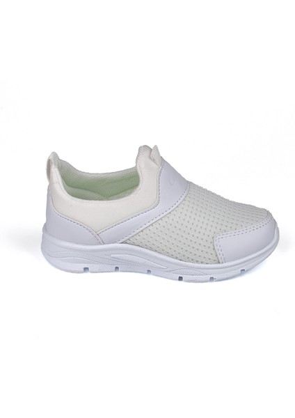 Çocuk Unisex Beyaz Bağcıksız Slip-On Rahat Kalıp Günlük Sneaker Spor Ayakkabı fırsatları