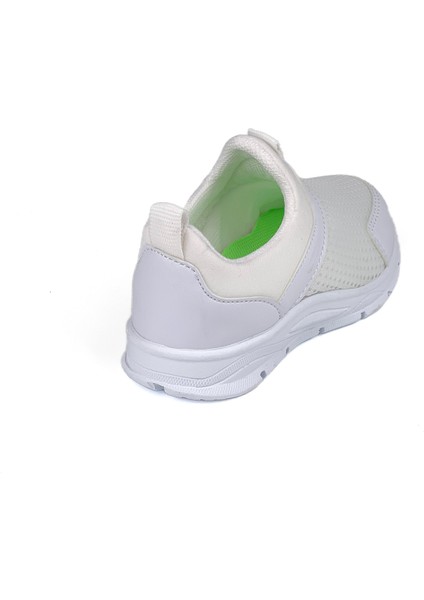 Çocuk Unisex Beyaz Bağcıksız Slip-On Rahat Kalıp Günlük Sneaker Spor Ayakkabı indirimleri