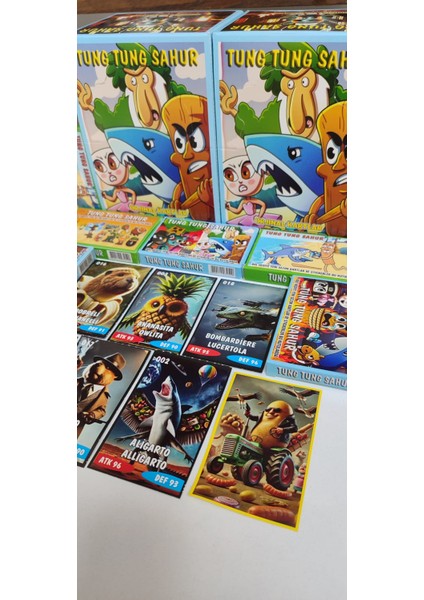 Tung Tung Sahur 24 Mini Kutu Karakter Kartı | 144 Kart + 24 Sticker + Mini Şeker Hediyeli Özel Set Oyun Kağıtları