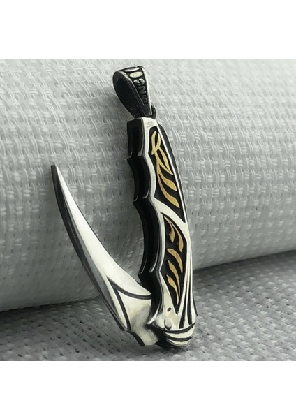 925 Ayar Gümüş Çakı Tasarımlı Kolye Ucu