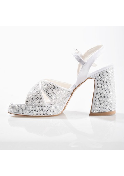 Ek Merve 9530 Kadın Taşlı Kalın Platform Topuklu Ayakkabı fırsatları