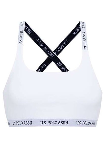 Lisanslı %95 Pamuklu Kadın Çapraz Askılı Cuplu Büstiyer 2'li Paket / Beyaz modelleri