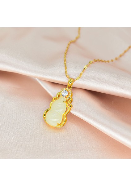 BINRONG0241 Altın Kabak Zirkonyum Kolye (Yurt Dışından) fiyatları