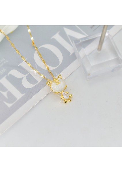 BINRONG0253 Altın Kaplan Zirkonyum Kolye (Yurt Dışından) fiyatları